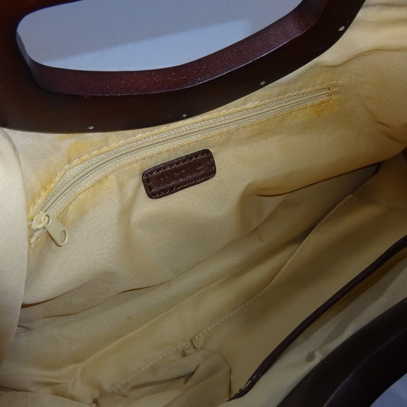 Nicole Miller Womens Handbag Top Wood Handle NWT - Picture 5 of 7